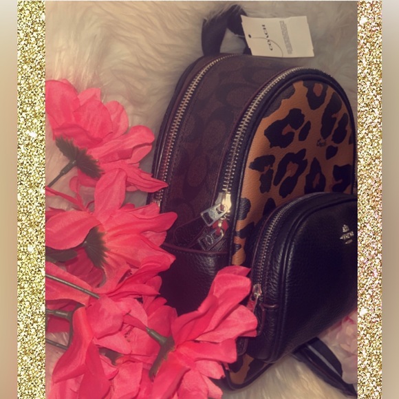 Coach Leopard Print Mini Backpack Purse - Picture 4 of 7